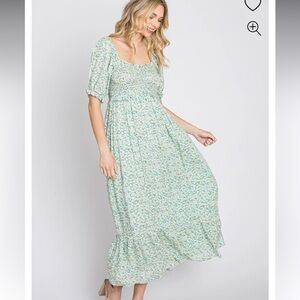 Pinkblush Floral Smocked Dress - Maternity and Nursing Friendly!